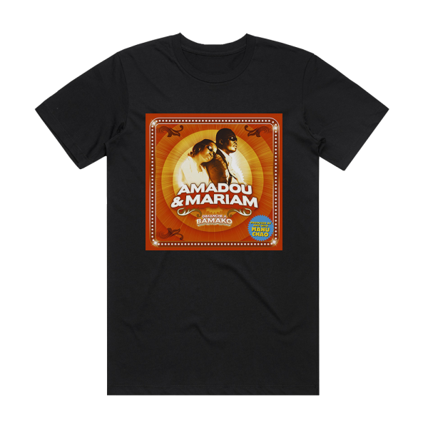 Amadou and Mariam Dimanche Bamako Album Cover T-Shirt Black