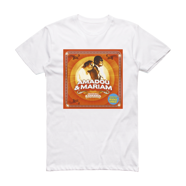Amadou and Mariam Dimanche Bamako Album Cover T-Shirt White