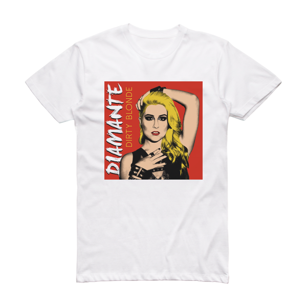 Diamante Dirty Blonde Album Cover T-Shirt White