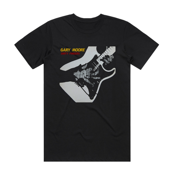 Gary Moore Dirty Fingers 1 Album Cover T-Shirt Black