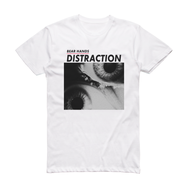Bear Hands Distraction Album Cover T-Shirt White