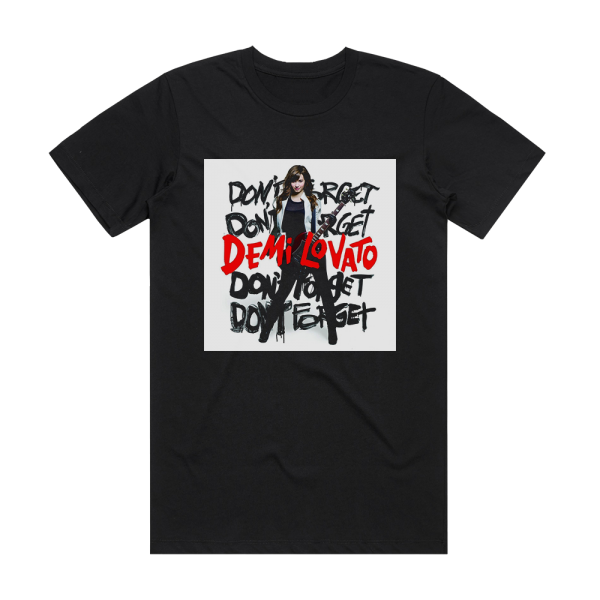 Demi Lovato Dont Forget Album Cover T-Shirt Black