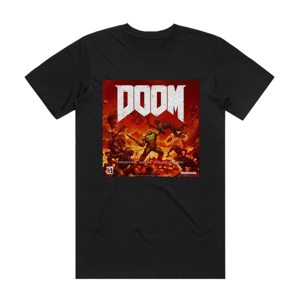 Mick Gordon Doom Album Cover T-Shirt Black