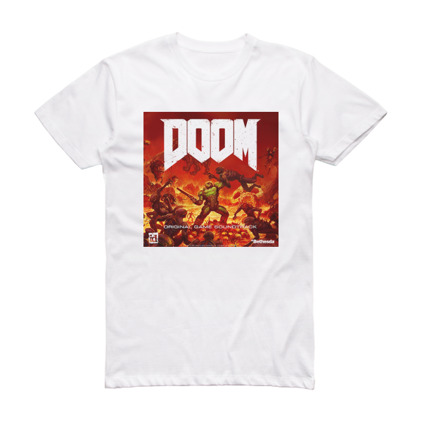 Mick Gordon Doom Album Cover T-Shirt White