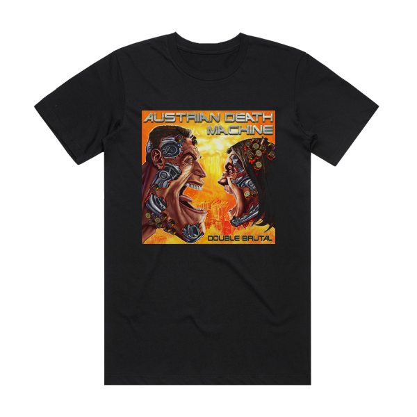 Austrian Death Machine Double Brutal Album Cover T-Shirt Black