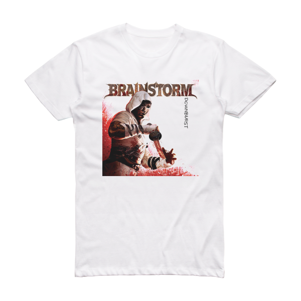 Brainstorm Downburst Album Cover T-Shirt White