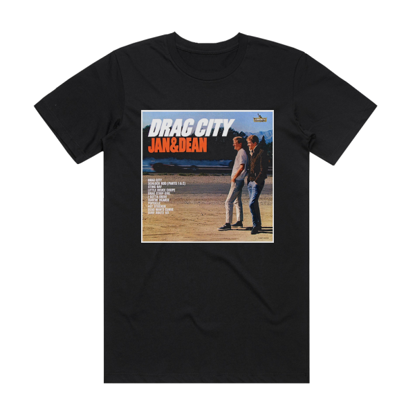 Jan and Dean Drag City Album Cover T-Shirt Black