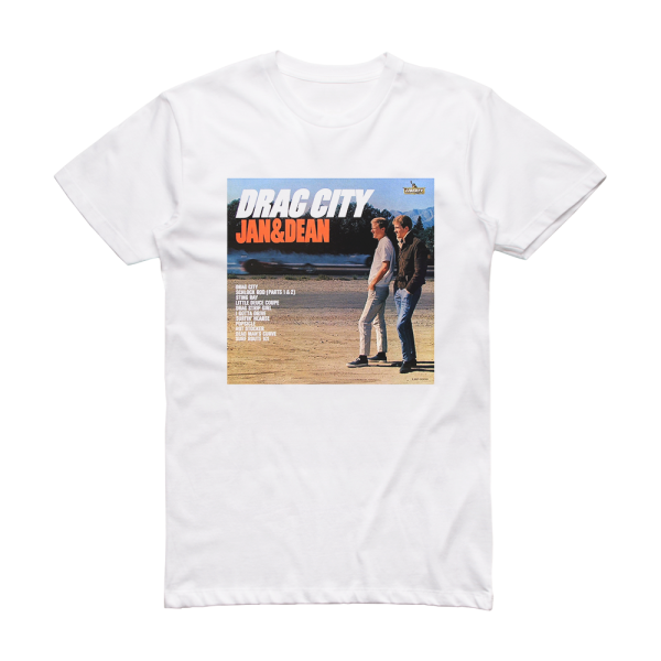 Jan and Dean Drag City Album Cover T-Shirt White