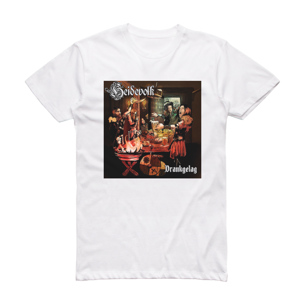 Heidevolk Drankgelag 2016 Album Cover T-Shirt White