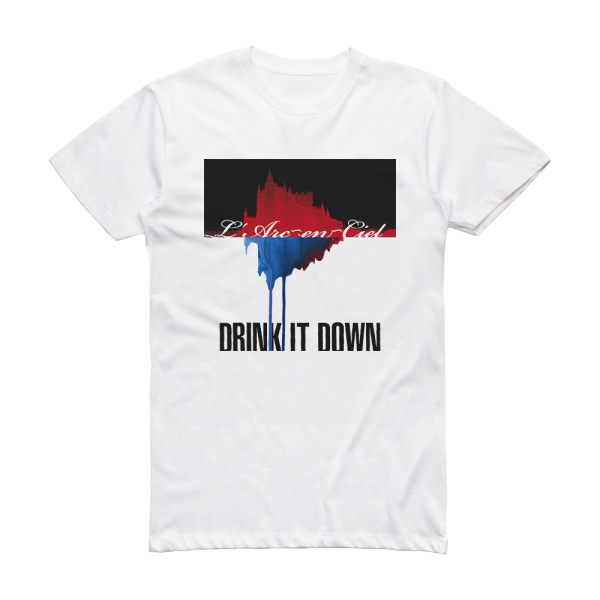 LArc~en~Ciel Drink It Down Album Cover T-Shirt White