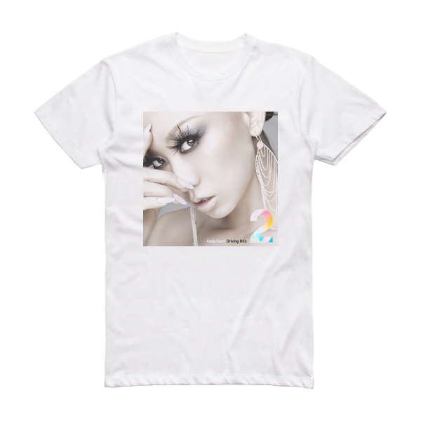 Kumi Koda Driving Hits 2 Album Cover T-Shirt White