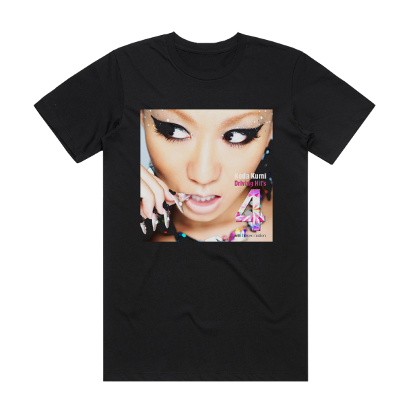 Kumi Koda Driving Hits 4 Album Cover T-Shirt Black