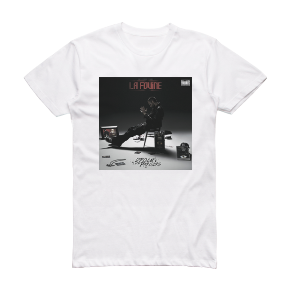 La Fouine Drle De Parcours 1 Album Cover T-Shirt White