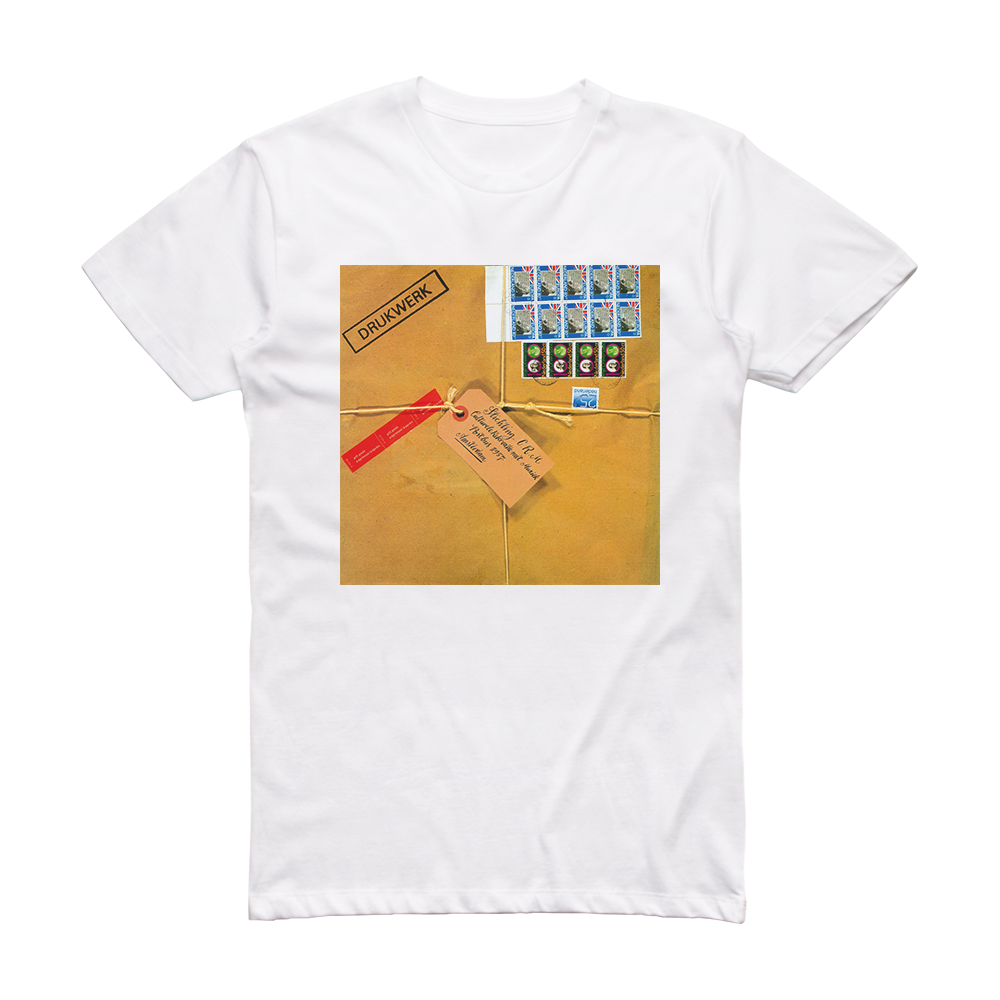 Drukwerk Drukwerk Album Cover T-Shirt White – ALBUM COVER T-SHIRTS