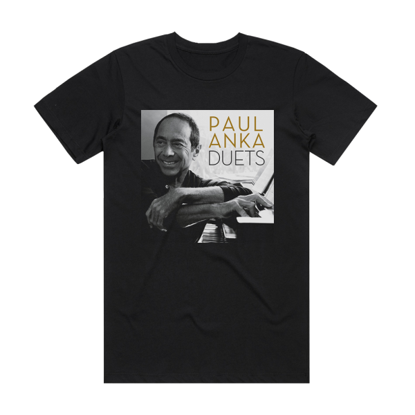 Paul Anka Duets Album Cover T-Shirt Black