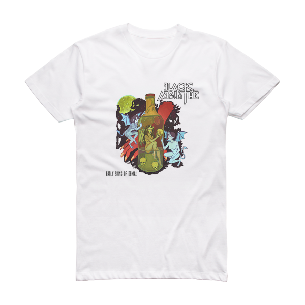 Black Absinthe Early Signs Of Denial Album Cover T-Shirt White