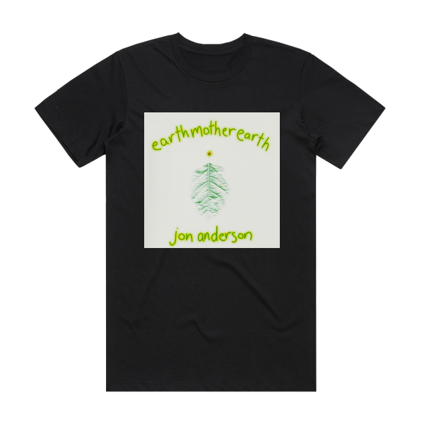 Jon Anderson Earthmotherearth Album Cover T-Shirt Black
