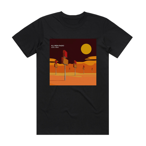 All India Radio Echo Other Album Cover T-Shirt Black