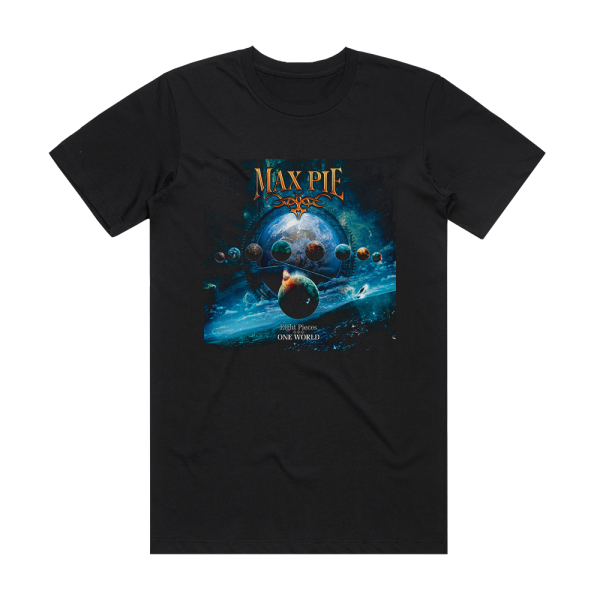 Max Pie Eight Pieces  One World Album Cover T-Shirt Black