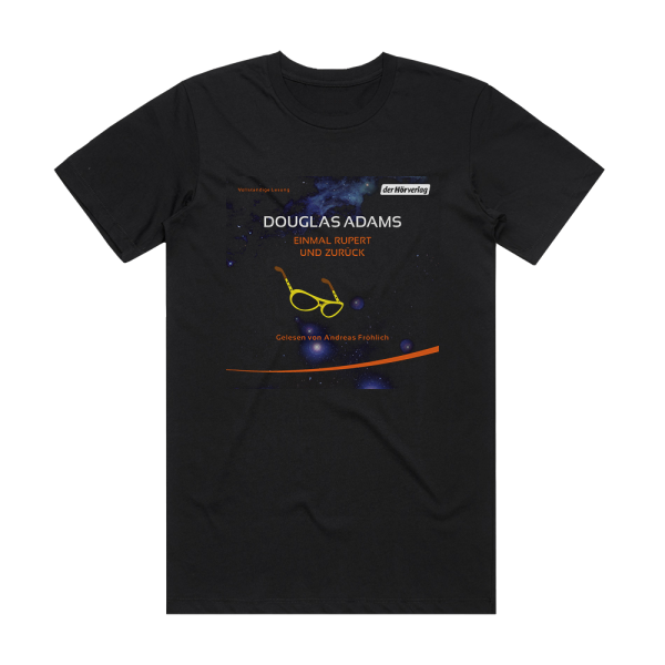 Douglas Adams Einmal Rupert Und Zurck Album Cover T-Shirt Black