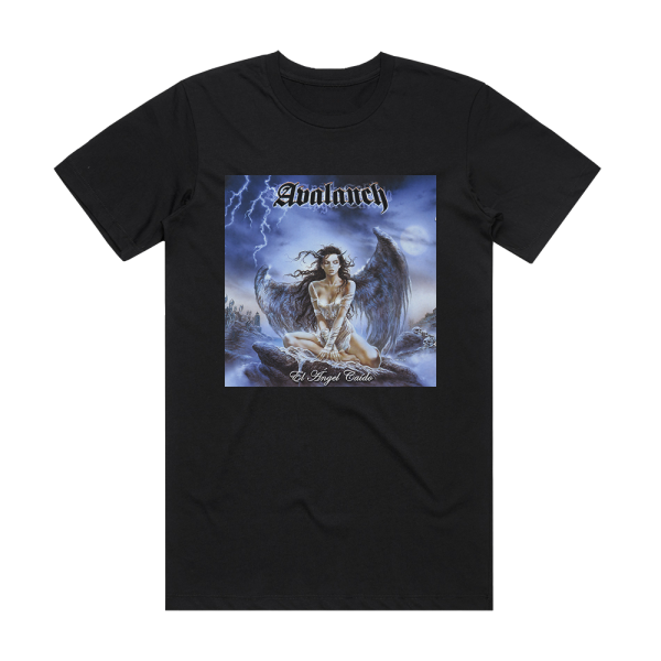 Avalanch El Ngel Cado Album Cover T-Shirt Black