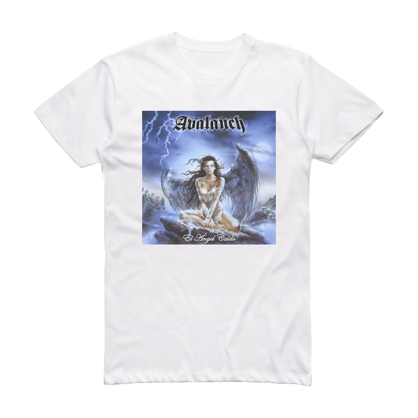 Avalanch El Ngel Cado Album Cover T-Shirt White