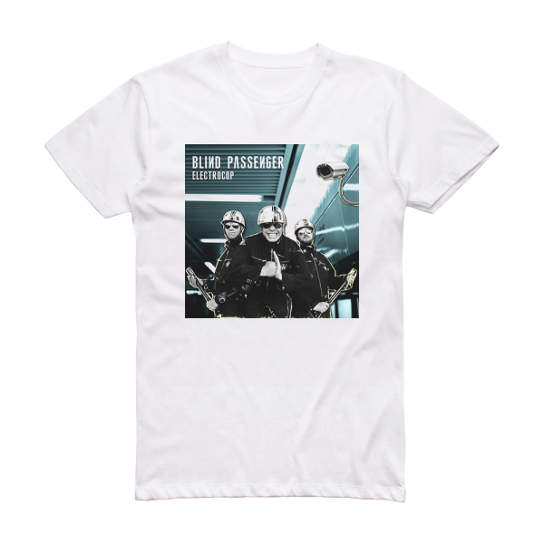 Blind Passenger Electrocop Album Cover T-Shirt White