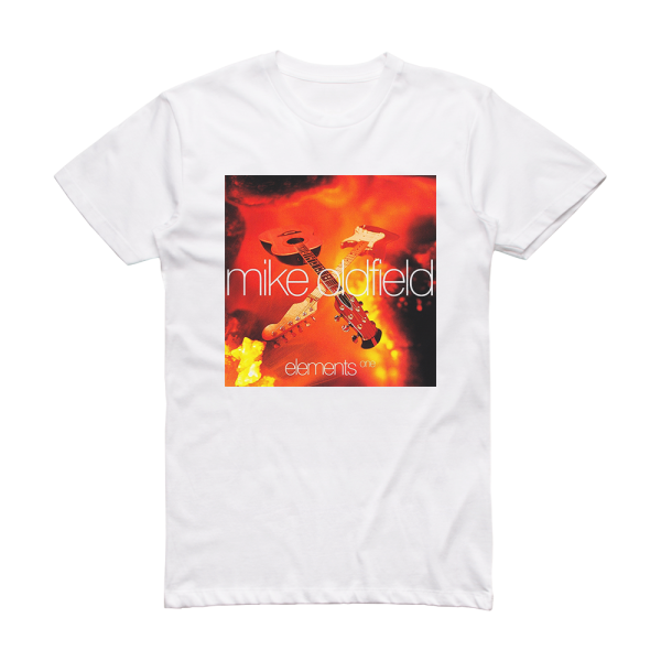 Mike Oldfield Elements 1973 1991 1 Album Cover T-Shirt White