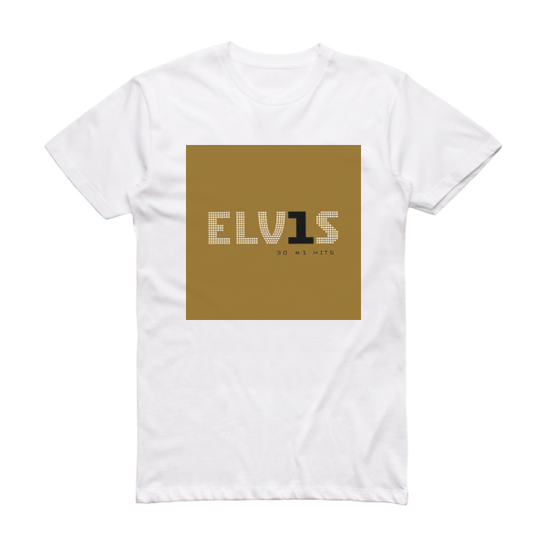 Elvis Presley Elv1S 30 1 Hits Album Cover T-Shirt White