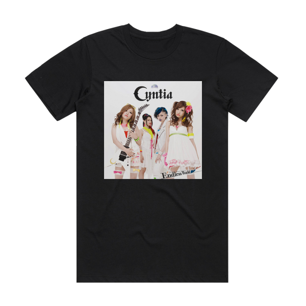 Cyntia Endless World 1 Album Cover T-Shirt Black