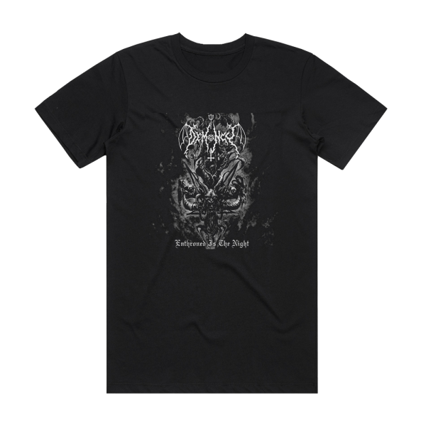 Demoncy Enthroned Is The Night Album Cover T-Shirt Black