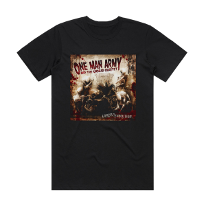 One Man Army and the Undead Quartet Error In Evolution Album Cover T-Shirt Black