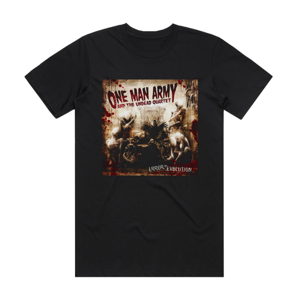 One Man Army and the Undead Quartet Error In Evolution Album Cover T-Shirt Black