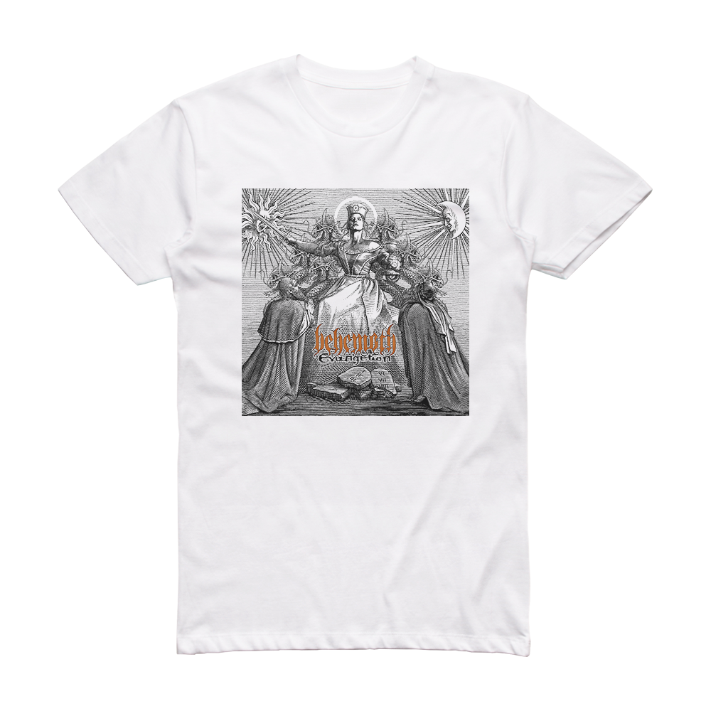 Behemoth Evangelion Album Cover T-Shirt White – ALBUM COVER T-SHIRTS