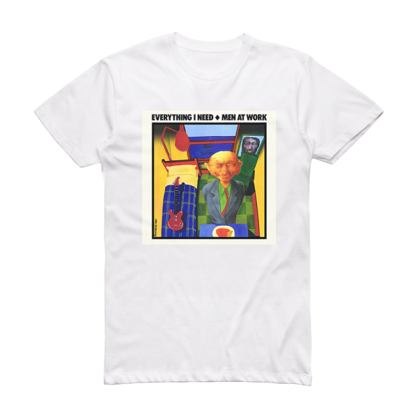 Men at Work Everything I Need Album Cover T-Shirt White