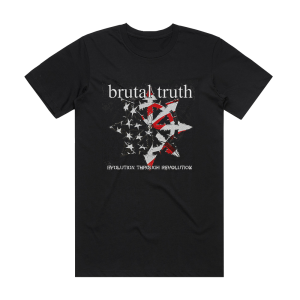 Brutal Truth Evolution Through Revolution 1 Album Cover T-Shirt Black