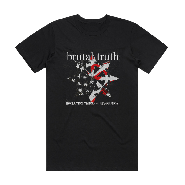 Brutal Truth Evolution Through Revolution 1 Album Cover T-Shirt Black
