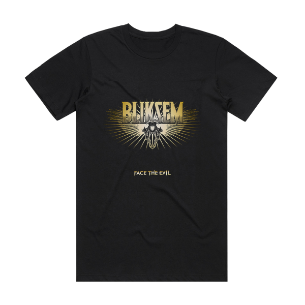 Bliksem Face The Evil Album Cover T-Shirt Black