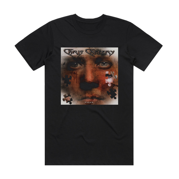 Chris Caffery Faces Album Cover T-Shirt Black