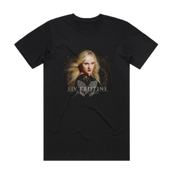 Liv Kristine Fake A Smile Album Cover T-Shirt Black
