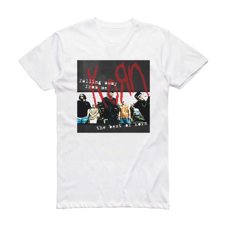 Korn Falling Away From Me The Best Of Korn Album Cover T-Shirt White ...