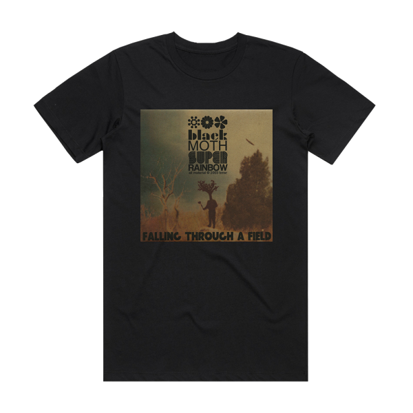 Black Moth Super Rainbow Falling Through A Field Album Cover T-Shirt Black