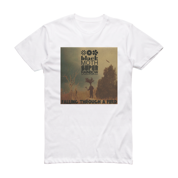 Black Moth Super Rainbow Falling Through A Field Album Cover T-Shirt White