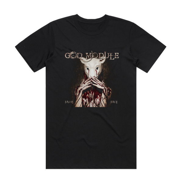 God Module False Face Album Cover T-Shirt Black