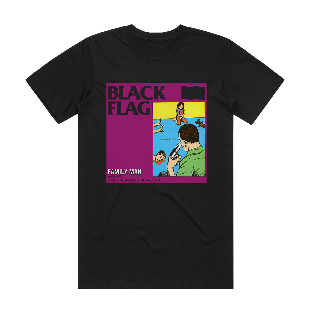 Black Flag Family Man Album Cover T-Shirt Black – ALBUM COVER T-SHIRTS