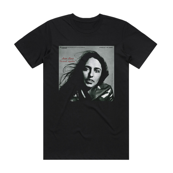 Joan Baez Farewell Angelina 2 Album Cover T-Shirt Black