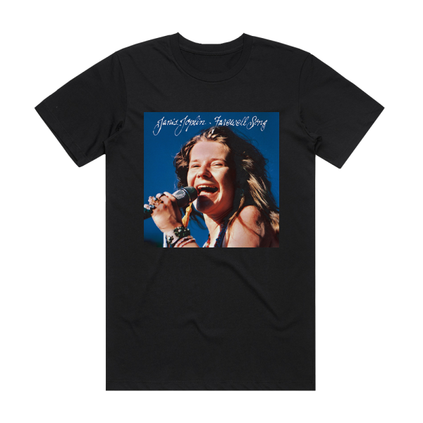 Janis Joplin Farewell Song 2 Album Cover T-Shirt Black