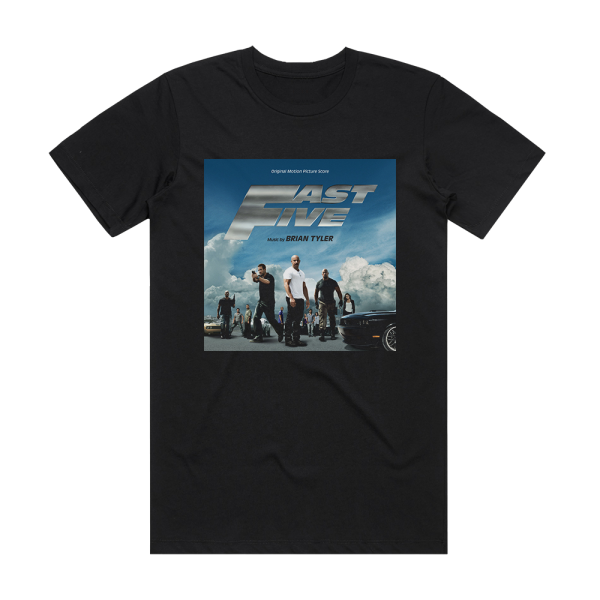 Brian Tyler Fast Five 1 Album Cover T-Shirt Black