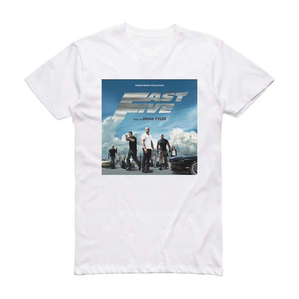 Brian Tyler Fast Five 1 Album Cover T-Shirt White