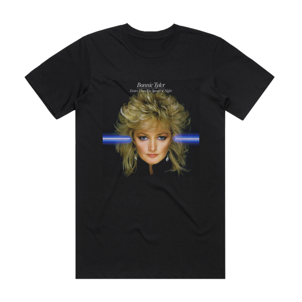 Bonnie Tyler Faster Than The Speed Of Night Album Cover T-Shirt Black